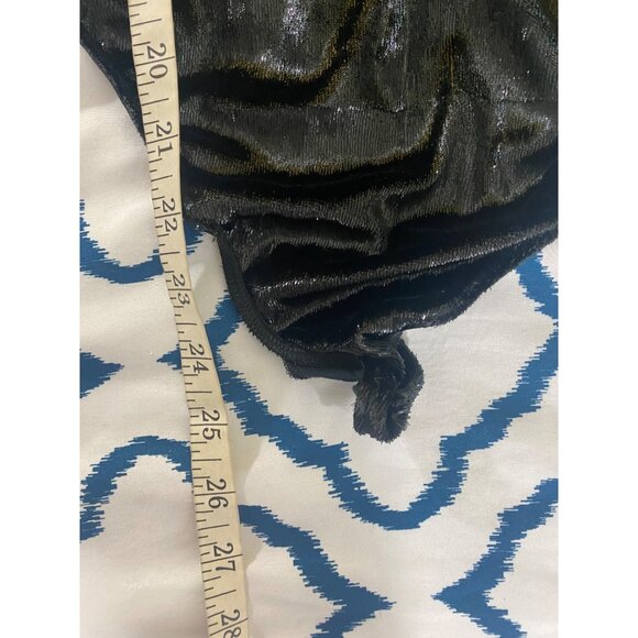 Victoria Secret Women's Black Deep V Plunge Velvet Body Suit - Medium - Picture 5 of 13